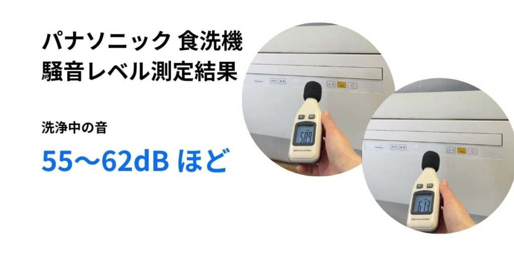 パナソニック食洗機 洗浄中の音の測定結果写真